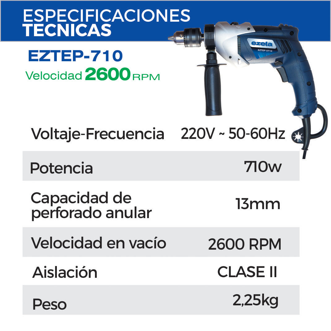 5700-012 – Taladro Atornillador Recargable - EZETA Online