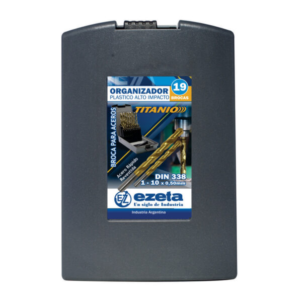 3320- 510 - Caja Plástico Alto Impacto 19 Brocas TIN