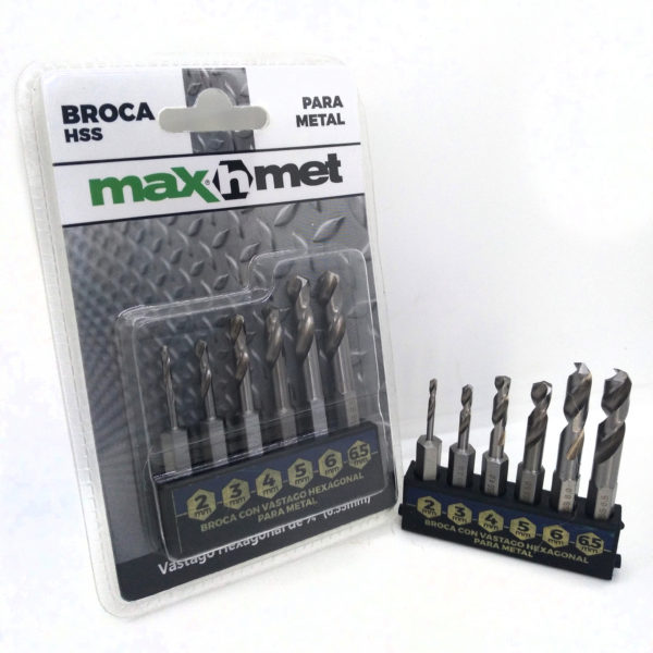 3372 - Max H Met - Set de 6 brocas hexagonales HSS para Metales